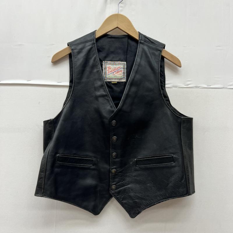 エアロレザー Aero Leather ベスト ベスト The Transatlantic Clothing Company レザーベスト - 黒 / ブラック / black メンズ USED 古着 中古 50169876