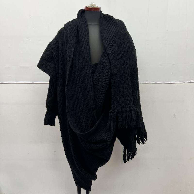 ワイズ Y s ニット、セーター 長袖 ウール 変形 ニット カーディガン ヨウジヤマモト 3 黒 / ブラック / black レディース USED 古着 中古 50169878