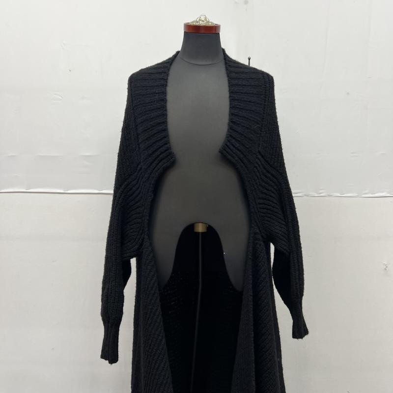 ワイズ Y s ニット、セーター 長袖 ウール 変形 ニット カーディガン ヨウジヤマモト 3 黒 / ブラック / black レディース USED 古着 中古 50169878