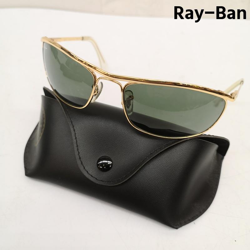 レイバン Ray-Ban めがね・サングラス サングラス RB3119 OLYMPIAN I DELUXE サングラス - 金 / ゴールド / gold color X 薄緑 / ライトグリーン / メンズ USED 古着 中古 50169883