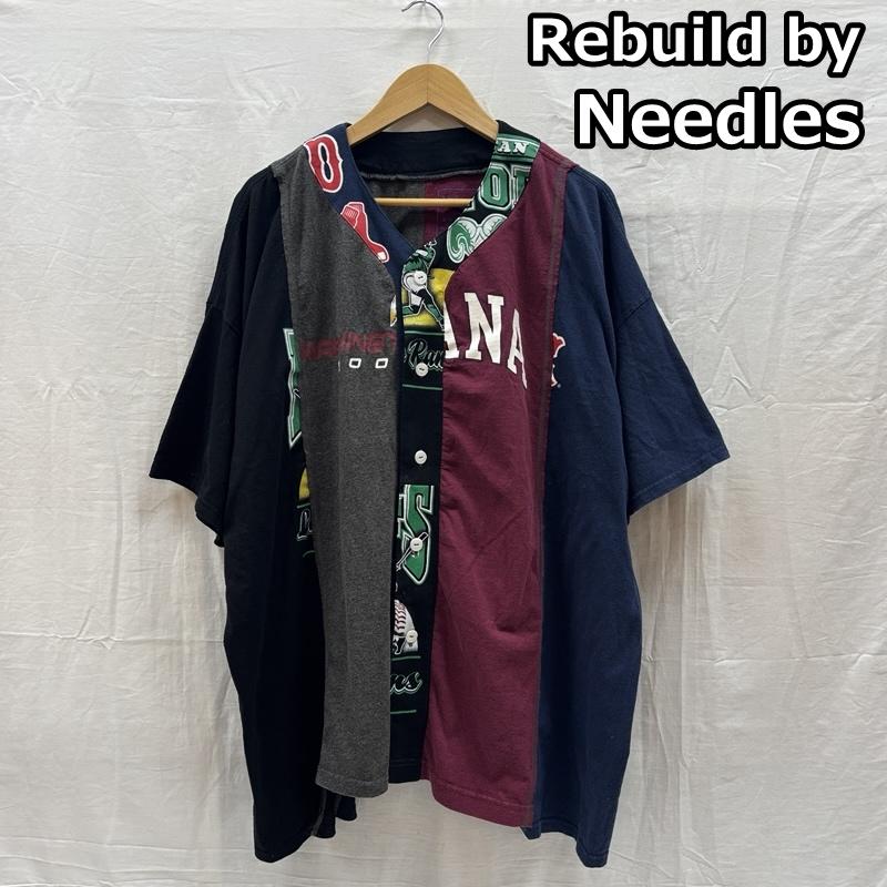 リビルドバイニードルス Rebuild by Needles シャツ、ブラウス 半袖 切替し ベースボール シャツ 半袖 SX498 one メンズ USED 古着 中古 50169888