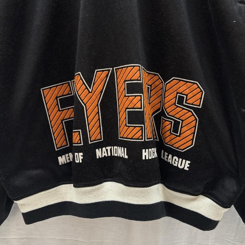 スターター STARTER トレーナー 長袖 90年代 ビンテージ FLYERS ロゴ ホッケー シャツ ヘンリーネック 90s VINTAGE L 黒 / ブラック / black メンズ USED 古着 中古 50169889