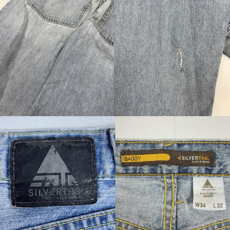 リーバイス Levi s パンツ デニム、ジーンズ SilverTab シルバータブ 00年代 メキシコ製 BAGGY デニム バギー パンツ 00s MEXICO 34インチ メンズ USED 古着 中古 50169898