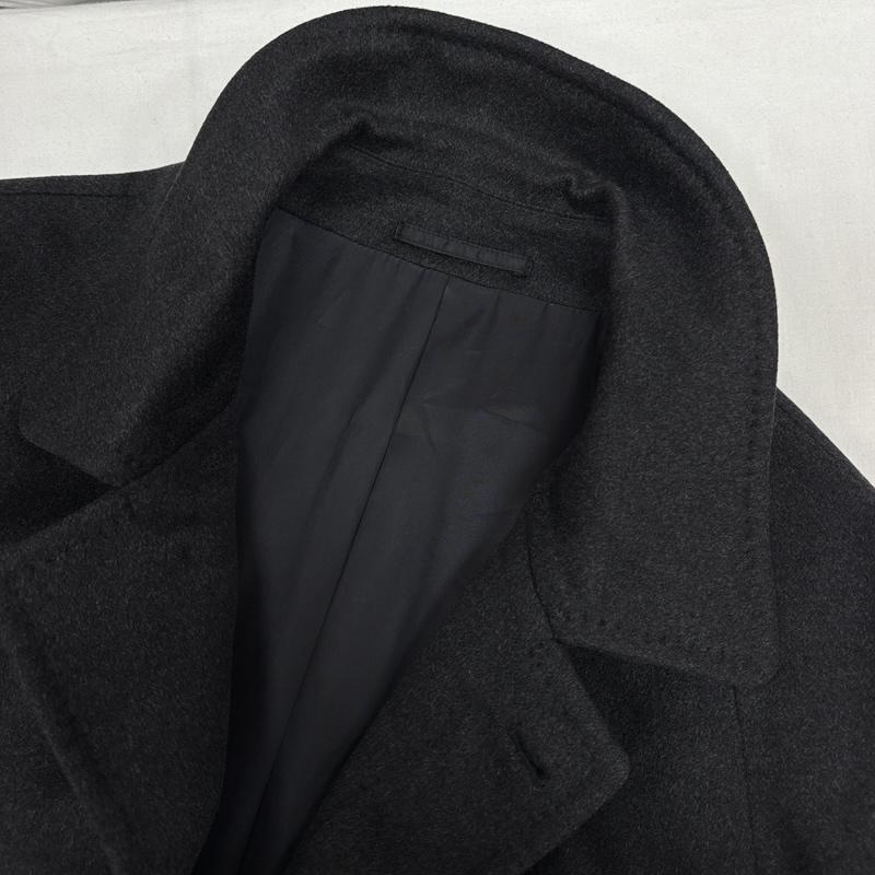 ピエールバルマン PIERRE BALMAIN コート コート一般 カシミヤ100％ ステンカラー ロング コート ビッグサイズ LL 黒 / ブラック / black メンズ USED 古着 中古 50169900