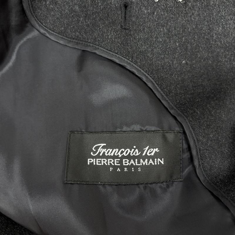 ピエールバルマン PIERRE BALMAIN コート コート一般 カシミヤ100％ ステンカラー ロング コート ビッグサイズ LL 黒 / ブラック / black メンズ USED 古着 中古 50169900