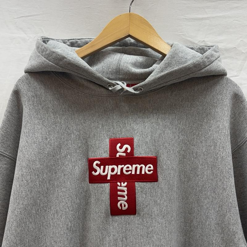 シュプリーム Supreme パーカー 長袖 20AW Cross Box Logo Hooded Sweatshirt クロス ボックスロゴ フーディ スウェット パーカー L 灰 / グレー / gray メンズ USED 古着 中古 50169903