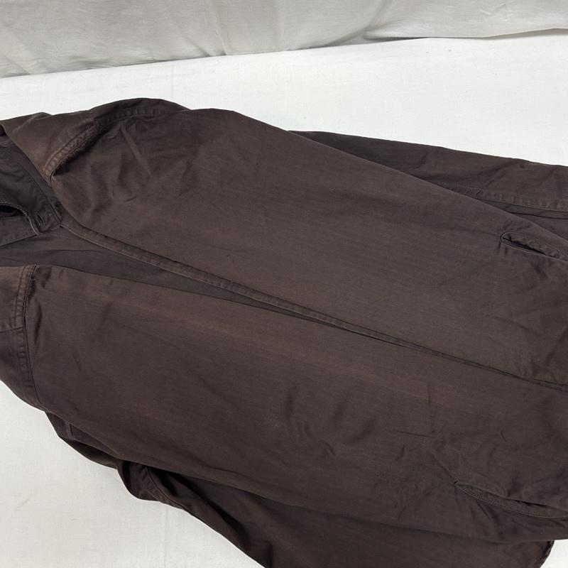 テンダーロイン TENDERLOIN シャツ、ブラウス 長袖 ヘリンボーン ワーク シャツ 長袖 猫目ボタン S 茶 / ブラウン / brown メンズ USED 古着 中古 50169906