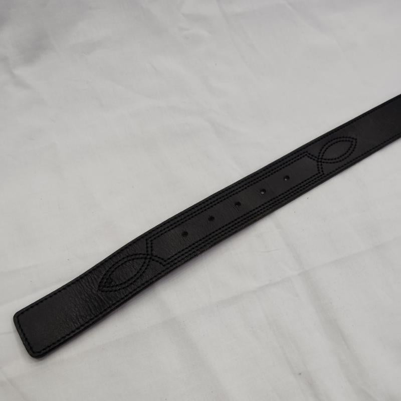 ワイズ Y s ベルト・バックル ベルト ステッチ デザイン レザーベルト - 黒 / ブラック / black レディース USED 古着 中古 50169916