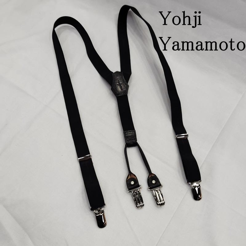 ヨウジヤマモト Yohji Yamamoto ファッション小物 サスペンダー ゴム式 ロゴ エンボス サスペンダー - 黒 / ブラック / black メンズ USED 古着 中古 50169919