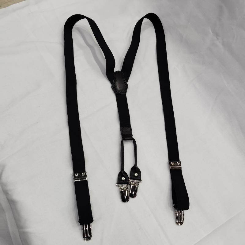 ヨウジヤマモト Yohji Yamamoto ファッション小物 サスペンダー ゴム式 ロゴ エンボス サスペンダー - 黒 / ブラック / black メンズ USED 古着 中古 50169919