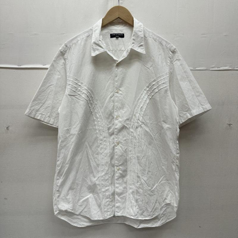 コムデギャルソンオム COMME des GARCONS HOMME シャツ、ブラウス 半袖 カーブ デザイン 半袖 シャツ L 白 / ホワイト / white メンズ USED 古着 中古 50169924