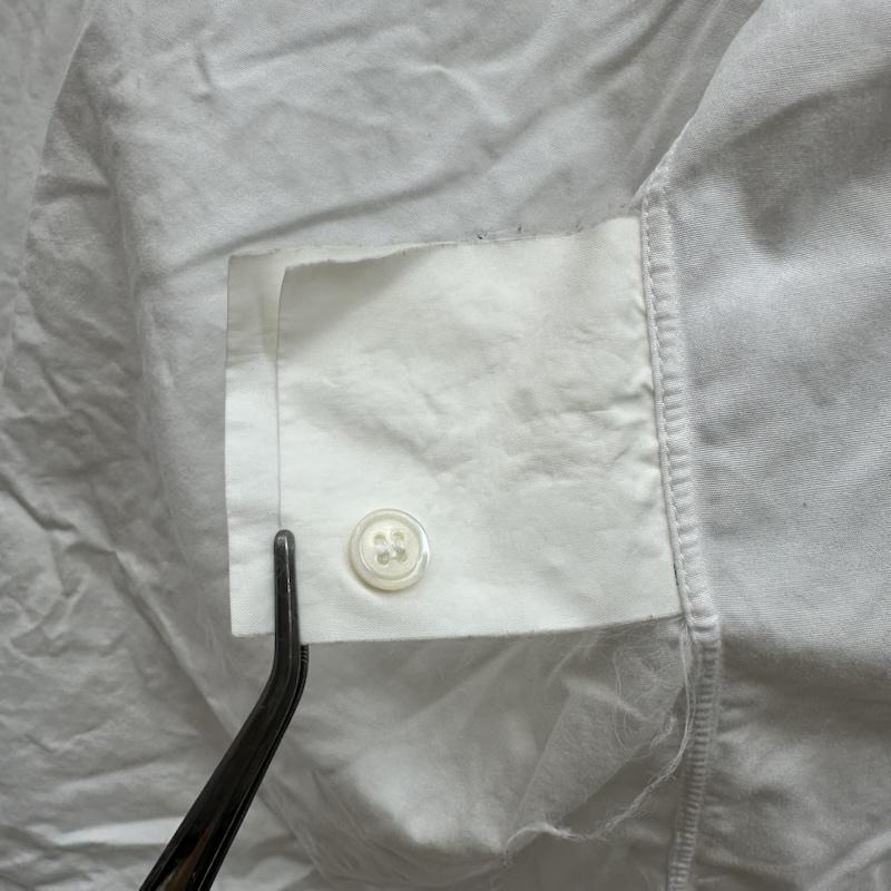 コムデギャルソンオム COMME des GARCONS HOMME シャツ、ブラウス 半袖 カーブ デザイン 半袖 シャツ L 白 / ホワイト / white メンズ USED 古着 中古 50169924