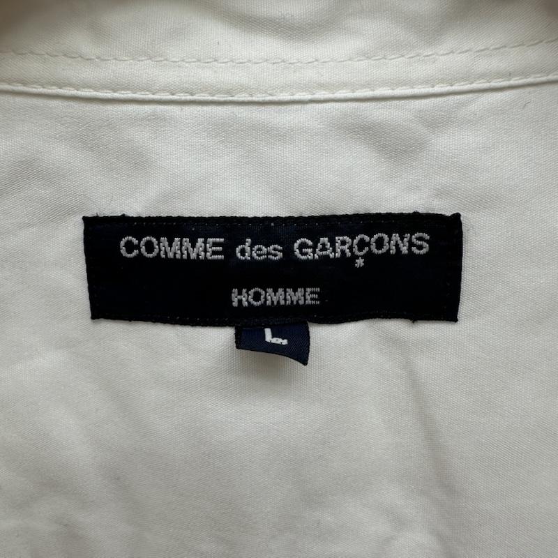 コムデギャルソンオム COMME des GARCONS HOMME シャツ、ブラウス 半袖 カーブ デザイン 半袖 シャツ L 白 / ホワイト / white メンズ USED 古着 中古 50169924