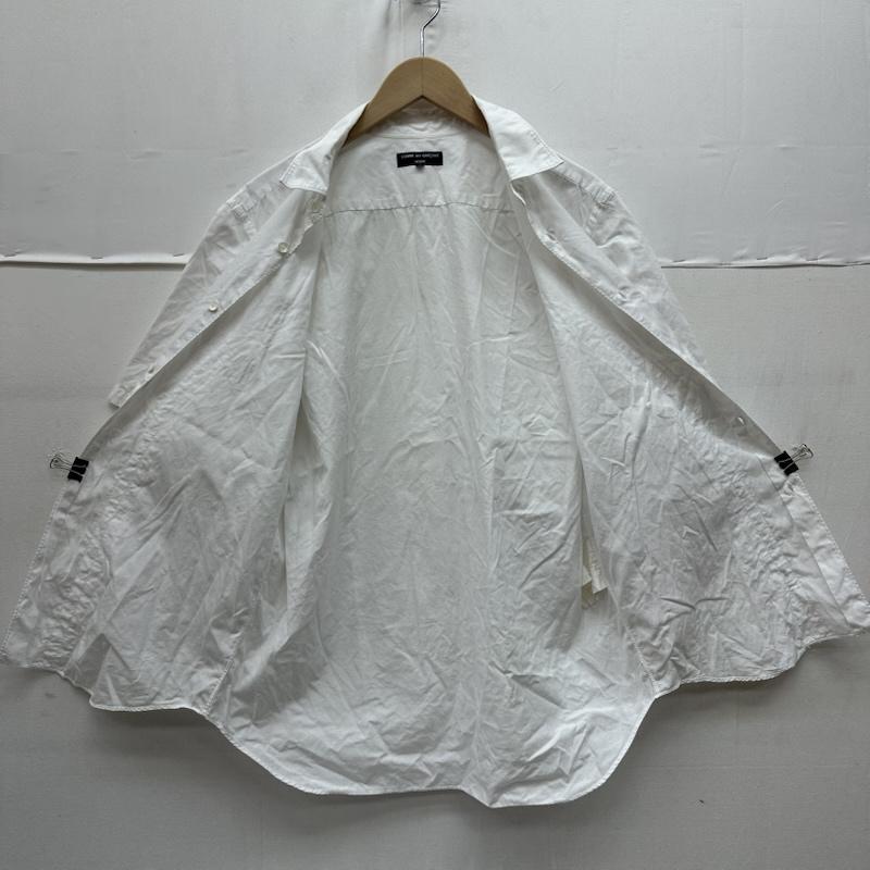 コムデギャルソンオム COMME des GARCONS HOMME シャツ、ブラウス 半袖 カーブ デザイン 半袖 シャツ L 白 / ホワイト / white メンズ USED 古着 中古 50169924