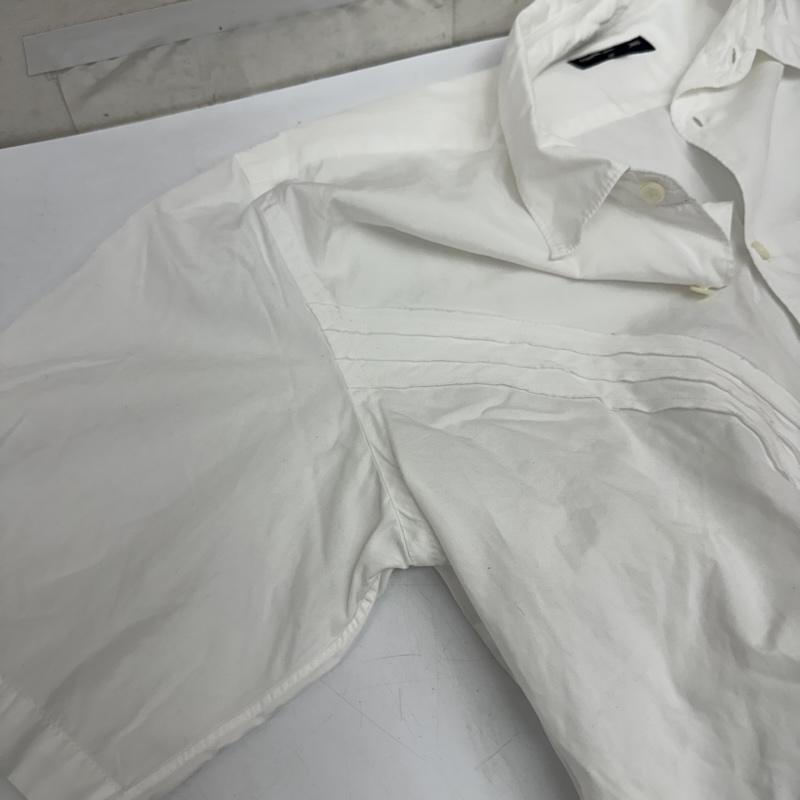 コムデギャルソンオム COMME des GARCONS HOMME シャツ、ブラウス 半袖 カーブ デザイン 半袖 シャツ L 白 / ホワイト / white メンズ USED 古着 中古 50169924