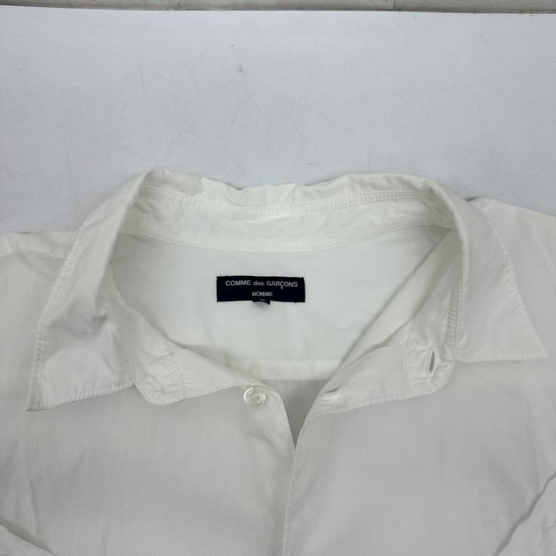 コムデギャルソンオム COMME des GARCONS HOMME シャツ、ブラウス 半袖 カーブ デザイン 半袖 シャツ L 白 / ホワイト / white メンズ USED 古着 中古 50169924