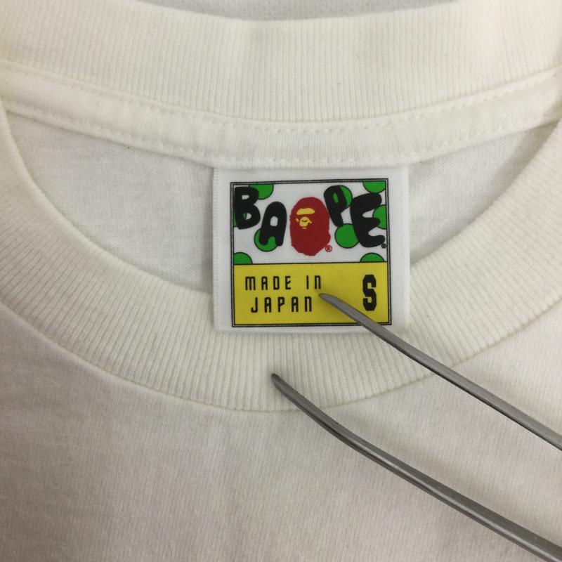 アベイシングエイプ A BATHING APE Tシャツ 半袖 a bathing ape Tシャツ　BAPE MOSS S プリント 白 / ホワイト / white メンズ USED 古着 中古 50169925