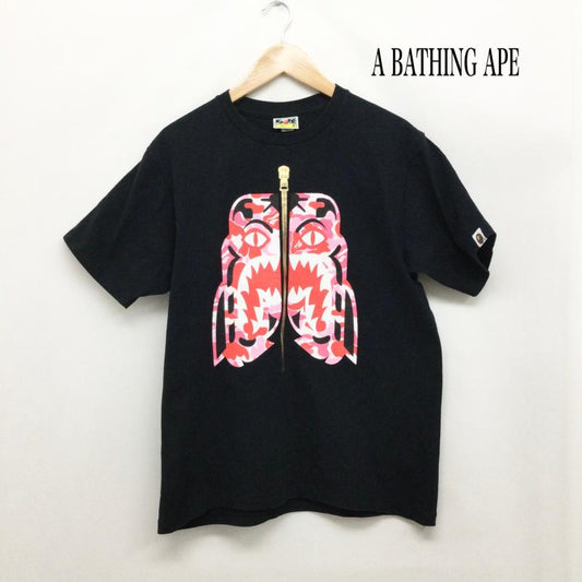 アベイシングエイプ A BATHING APE Tシャツ 半袖 a bathing ape Tシャツ　001TEG301016X タイガー M プリント 黒 / ブラック / black メンズ USED 古着 中古 50169926