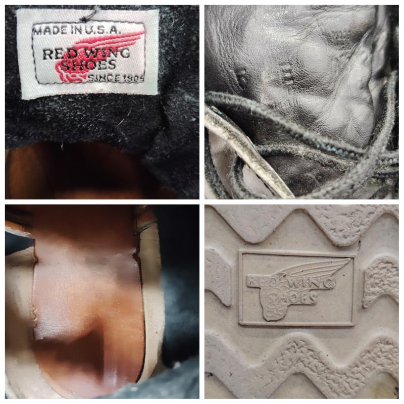 レッドウィング RED WING ブーツ 一般 刺繍羽タグ USA製 アイリッシュセッター ワーク ブーツ US：5 黒 / ブラック / black レディース USED 古着 中古 50169928