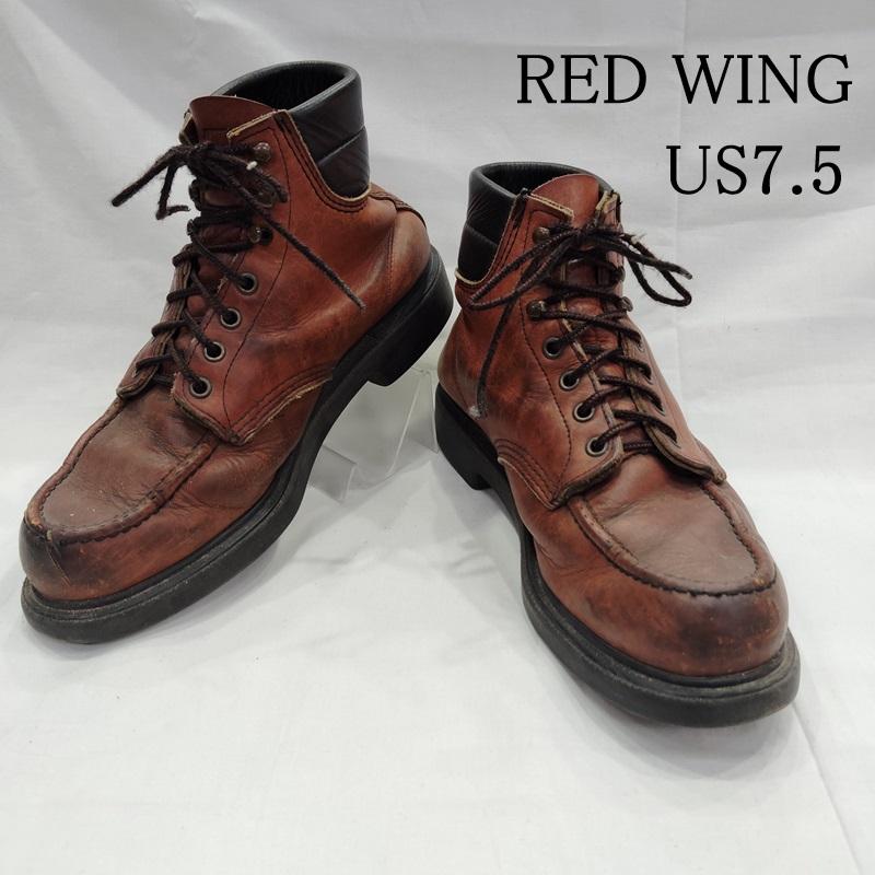 レッドウィング RED WING ブーツ 一般 90S 羽根刺繍タグ スーパーソール モック ブーツ US：7.5 茶 / ブラウン / brown メンズ USED 古着 中古 50169930