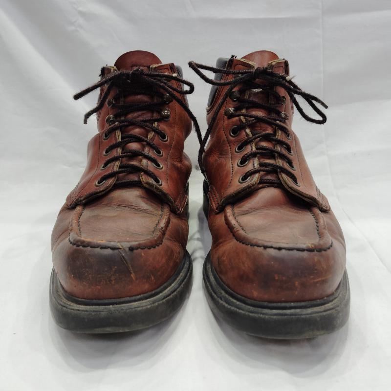 レッドウィング RED WING ブーツ 一般 90S 羽根刺繍タグ スーパーソール モック ブーツ US：7.5 茶 / ブラウン / brown メンズ USED 古着 中古 50169930