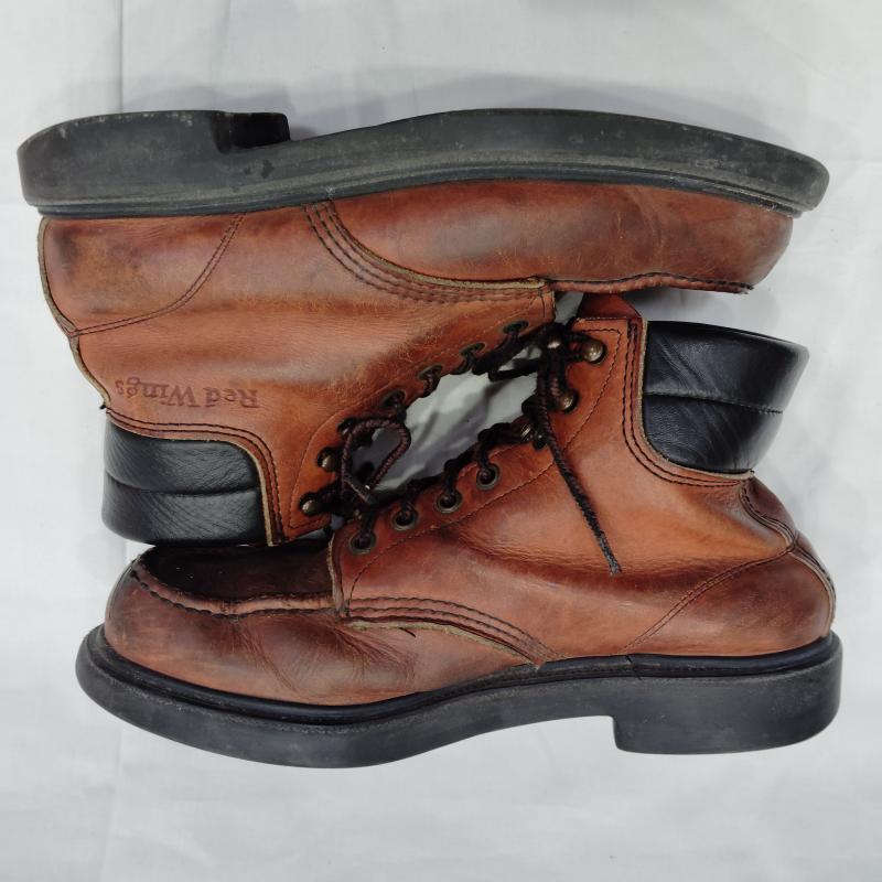 レッドウィング RED WING ブーツ 一般 90S 羽根刺繍タグ スーパーソール モック ブーツ US：7.5 茶 / ブラウン / brown メンズ USED 古着 中古 50169930