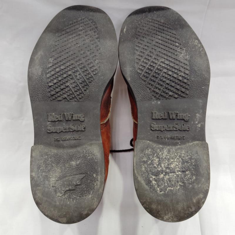 レッドウィング RED WING ブーツ 一般 90S 羽根刺繍タグ スーパーソール モック ブーツ US：7.5 茶 / ブラウン / brown メンズ USED 古着 中古 50169930