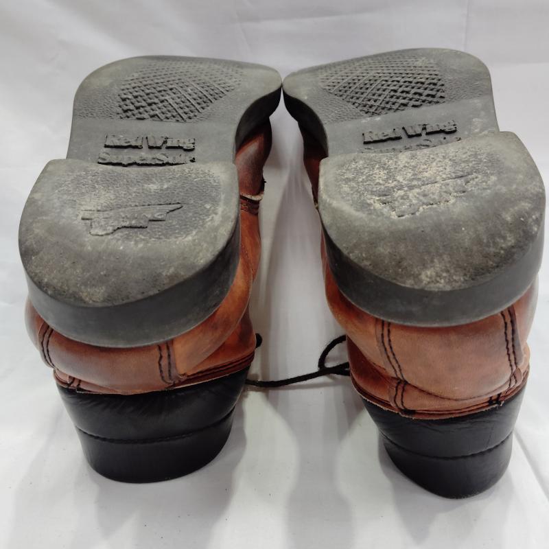 レッドウィング RED WING ブーツ 一般 90S 羽根刺繍タグ スーパーソール モック ブーツ US：7.5 茶 / ブラウン / brown メンズ USED 古着 中古 50169930