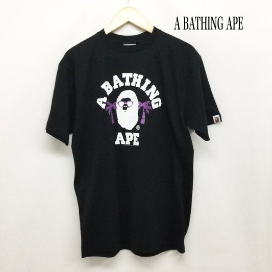 アベイシングエイプ A BATHING APE Tシャツ 半袖 a bathing ape Tシャツ　カレッジ M プリント 黒 / ブラック / black メンズ USED 古着 中古 50169932