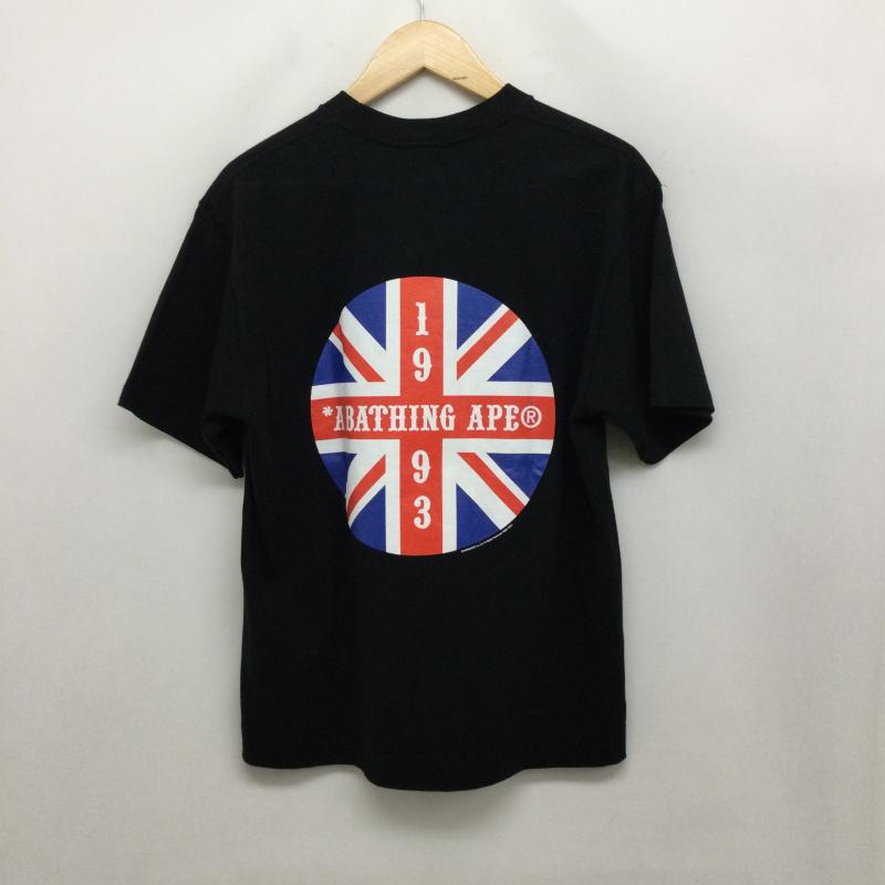 アベイシングエイプ A BATHING APE Tシャツ 半袖 a bathing ape Tシャツ　ユニオンジャック　1993 M プリント 黒 / ブラック / black メンズ USED 古着 中古 50169933