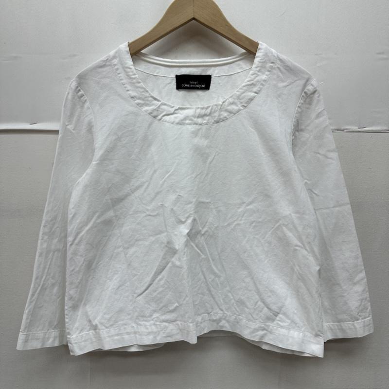 トリココムデギャルソン tricot COMME des GARSONS カットソー 長袖 00s コットン ロングスリーブ カットソー TB-020360 - 白 / ホワイト / white レディース USED 古着 中古 50169934