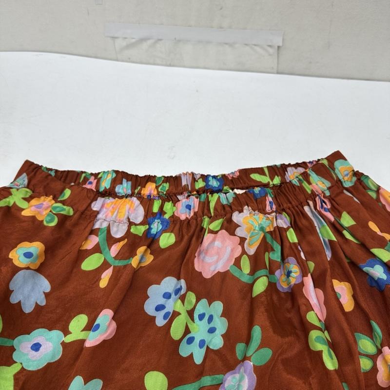 コムデギャルソン COMME des GARCONS スカート ロングスカート 90s 花柄 レーヨン カーゴ ポケット ロング スカート KX-612040 橙 / オレンジ / orange レディース USED 古着 中古 50169941