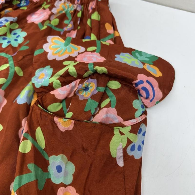 コムデギャルソン COMME des GARCONS スカート ロングスカート 90s 花柄 レーヨン カーゴ ポケット ロング スカート KX-612040 橙 / オレンジ / orange レディース USED 古着 中古 50169941