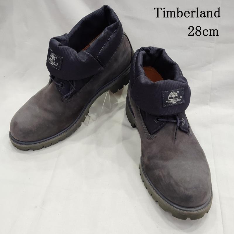 ティンバーランド Timberland ブーツ 一般 アイコン ロールトップ レザー アンド ファブリック ネイビー モノクロマチック ブーツ A1787 28.0cm 紺 / ネイビー / navy メンズ USED 古着 中古 50169945