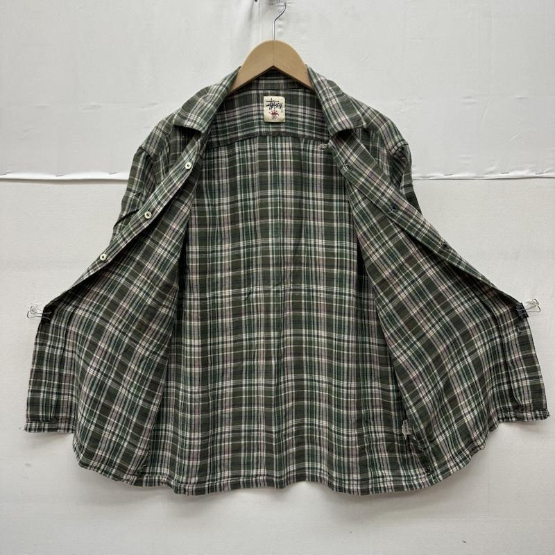 ステューシー STUSSY シャツ、ブラウス 半袖 90s USA製 白タグ OLD STUSSY 半袖 チェック シャツ - 緑 / グリーン / green メンズ USED 古着 中古 50169946
