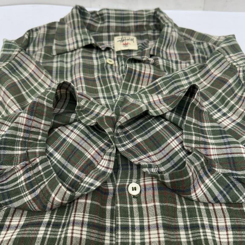 ステューシー STUSSY シャツ、ブラウス 半袖 90s USA製 白タグ OLD STUSSY 半袖 チェック シャツ - 緑 / グリーン / green メンズ USED 古着 中古 50169946