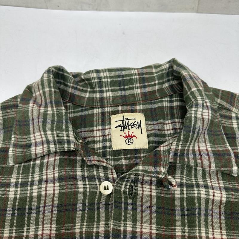 ステューシー STUSSY シャツ、ブラウス 半袖 90s USA製 白タグ OLD STUSSY 半袖 チェック シャツ - 緑 / グリーン / green メンズ USED 古着 中古 50169946
