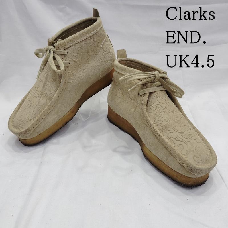 クラークス Clarks ブーツ 一般 END. Wallabee Boot Oxford Flowers フラワー ワラビーブーツ UK：4.5 レディース USED 古着 中古 50169949