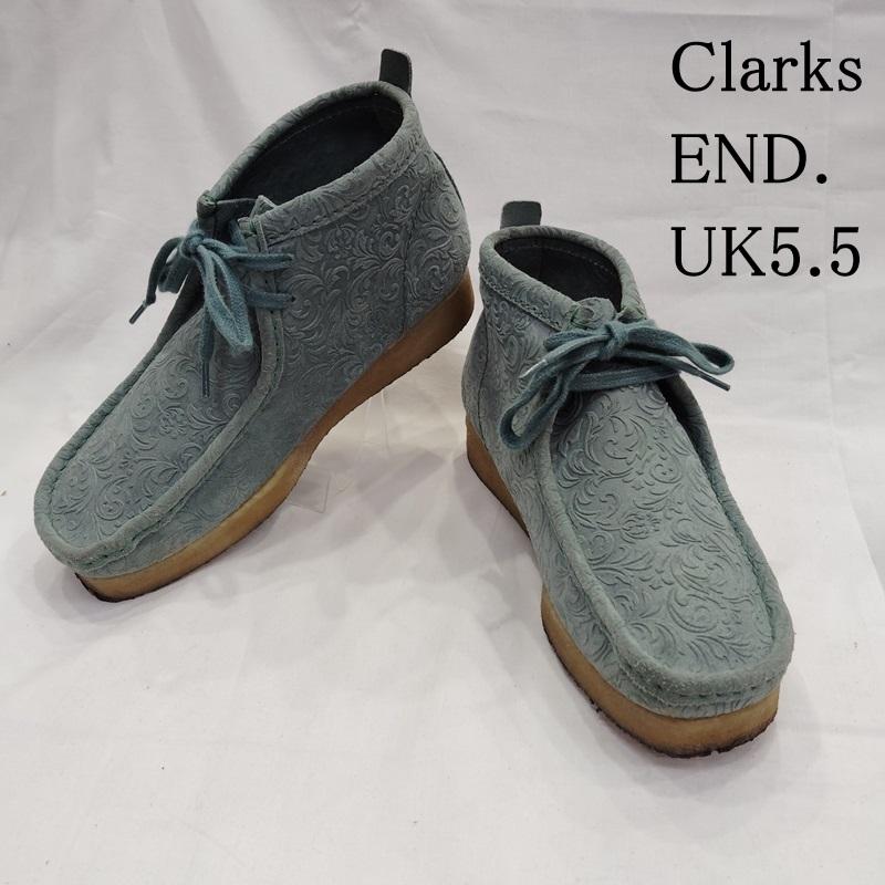クラークス Clarks ブーツ 一般 END. Wallabee Boot Oxford Flowers フラワー ワラビーブーツ UK：5.5 レディース USED 古着 中古 50169950