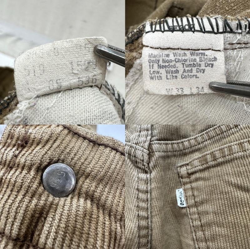 リーバイス Levi s パンツ チノパン 80s USA製 519 コーデュロイ パンツ 85年 33インチ 茶 / ブラウン / brown メンズ USED 古着 中古 50169951