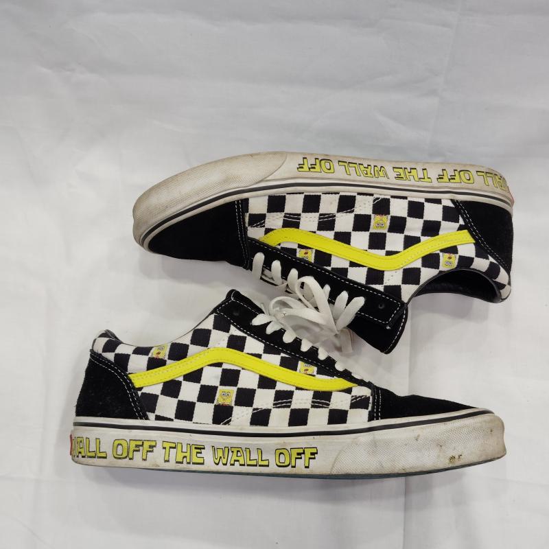 バンズ VANS スニーカー スニーカー SPONGEBOB OLD SKOOL OFF THE WALL オールドスクール スポンジボブ 28.0cm 白 / ホワイト / white X 黒 / ブラック / black メンズ USED 古着 中古 50169953