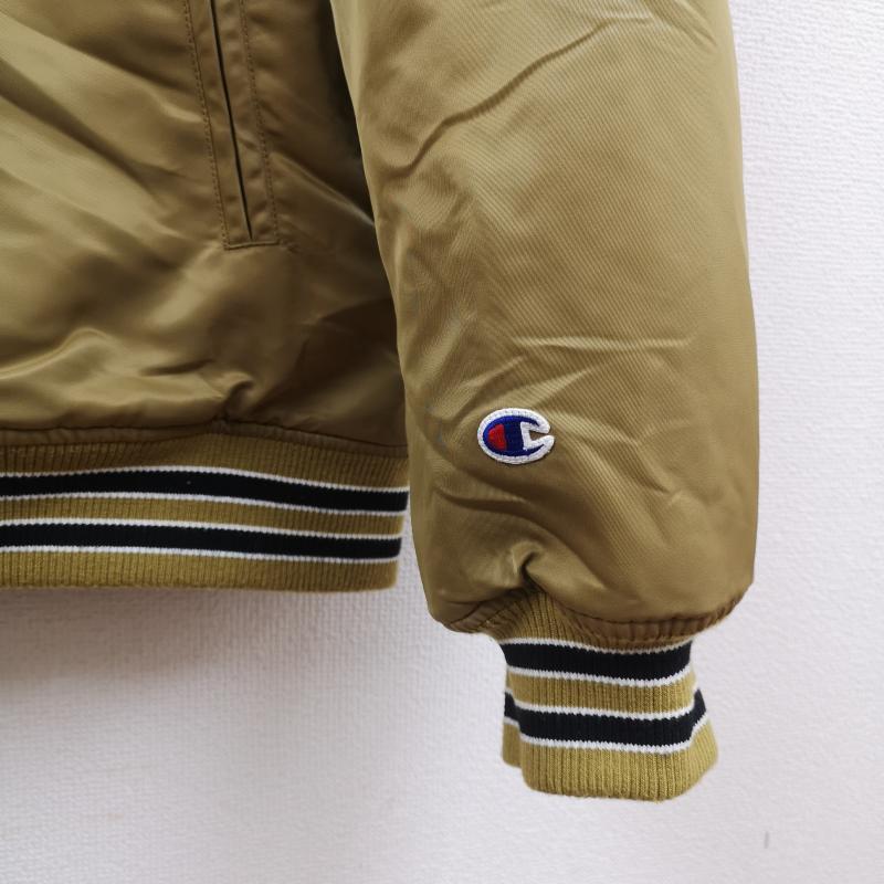 チャンピオン Champion ジャケット、上着 ジャンパー、ブルゾン ロゴ 刺繡 ナイロン スタジアム ジャケット スタジャン C8-Q620 XL マスタード / マスタード / メンズ USED 古着 中古 50169956