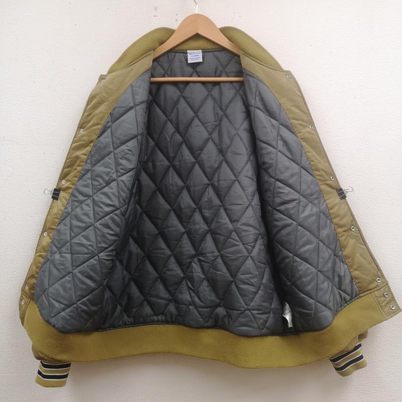 チャンピオン Champion ジャケット、上着 ジャンパー、ブルゾン ロゴ 刺繡 ナイロン スタジアム ジャケット スタジャン C8-Q620 XL マスタード / マスタード / メンズ USED 古着 中古 50169956