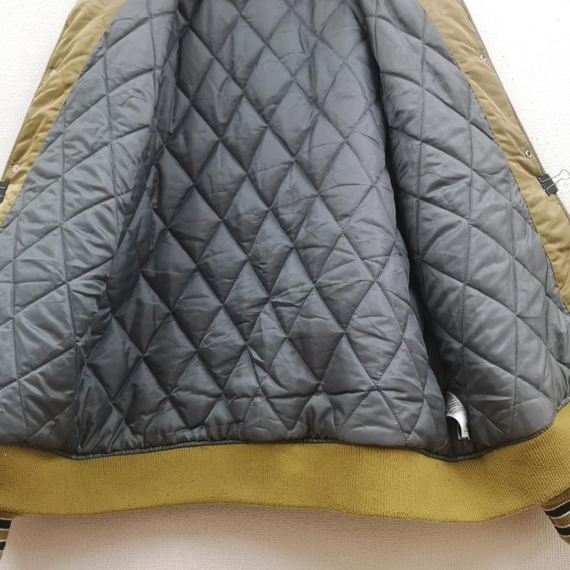チャンピオン Champion ジャケット、上着 ジャンパー、ブルゾン ロゴ 刺繡 ナイロン スタジアム ジャケット スタジャン C8-Q620 XL マスタード / マスタード / メンズ USED 古着 中古 50169956