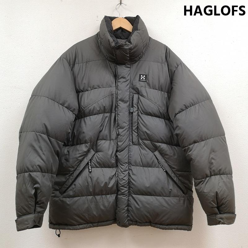 ホグロフス HAGLOFS ジャケット、上着 ダウンジャケット ワンポイント Hロゴ ワッペン ダウン ジャケット L 灰 / グレー / gray X チャコールグレー / チャコールグレー / メンズ USED 古着 中古 50169961