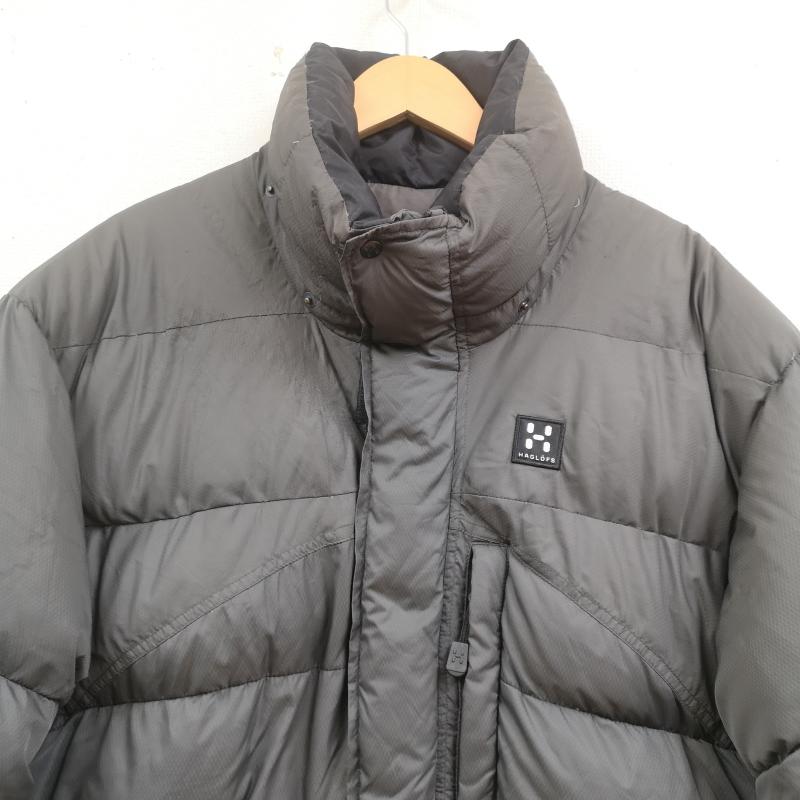 ホグロフス HAGLOFS ジャケット、上着 ダウンジャケット ワンポイント Hロゴ ワッペン ダウン ジャケット L 灰 / グレー / gray X チャコールグレー / チャコールグレー / メンズ USED 古着 中古 50169961