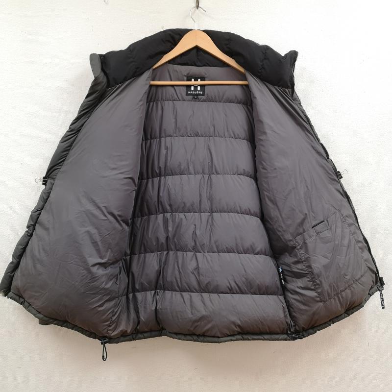 ホグロフス HAGLOFS ジャケット、上着 ダウンジャケット ワンポイント Hロゴ ワッペン ダウン ジャケット L 灰 / グレー / gray X チャコールグレー / チャコールグレー / メンズ USED 古着 中古 50169961