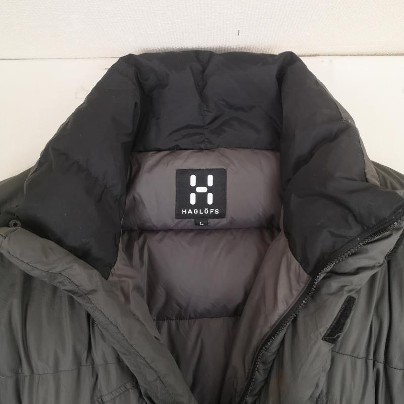 ホグロフス HAGLOFS ジャケット、上着 ダウンジャケット ワンポイント Hロゴ ワッペン ダウン ジャケット L 灰 / グレー / gray X チャコールグレー / チャコールグレー / メンズ USED 古着 中古 50169961