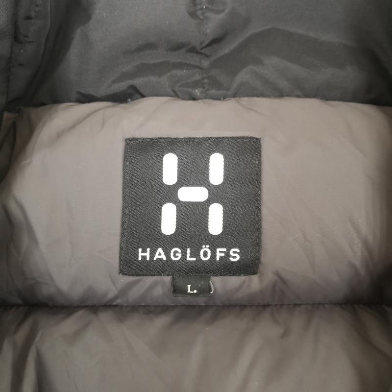 ホグロフス HAGLOFS ジャケット、上着 ダウンジャケット ワンポイント Hロゴ ワッペン ダウン ジャケット L 灰 / グレー / gray X チャコールグレー / チャコールグレー / メンズ USED 古着 中古 50169961
