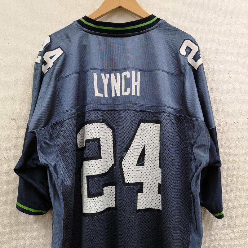 リーボック Reebok カットソー 半袖 NFL シアトル シーホークス Seattle Seahawks アメリカン フットボール ゲーム シャツ ユニフォーム XL 水色 / ライトブルー / X 紺 / ネイビー / navy メンズ USED 古着 中古 50169968